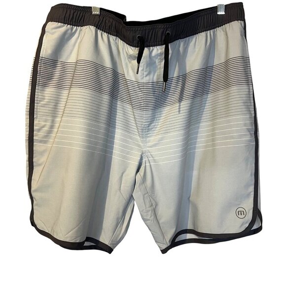 Travis Mathew Go Time Gray Active Athletic Shorts 2XL Coastal Beach Gym Vacation - Picture 1 of 4
